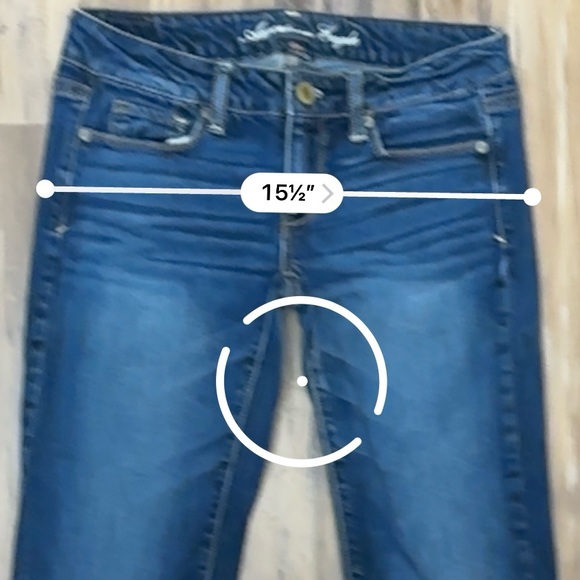 American Eagle dark stone wash low rise stretch skinny jeans - Picture 4 of 6